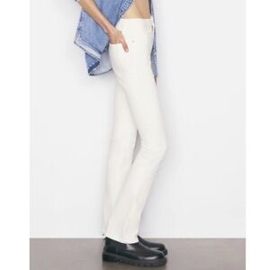 EUC Frame Le Mini Boot Full Length Boot Cut Jean in Au Natural Grind, Size 30